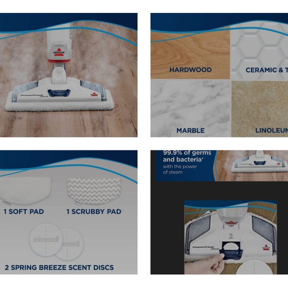 Bissell Power fresh Stay mop with 4 brand new mop pads and 20 cent disc - Picture 7 of 12